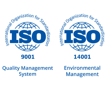 ISO 9001 and ISO 14001 Internal Auditor badges